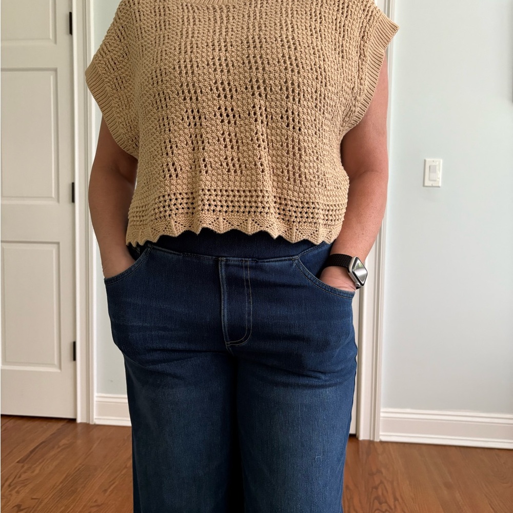 Tan Knit Sleeveless Top from Aqua